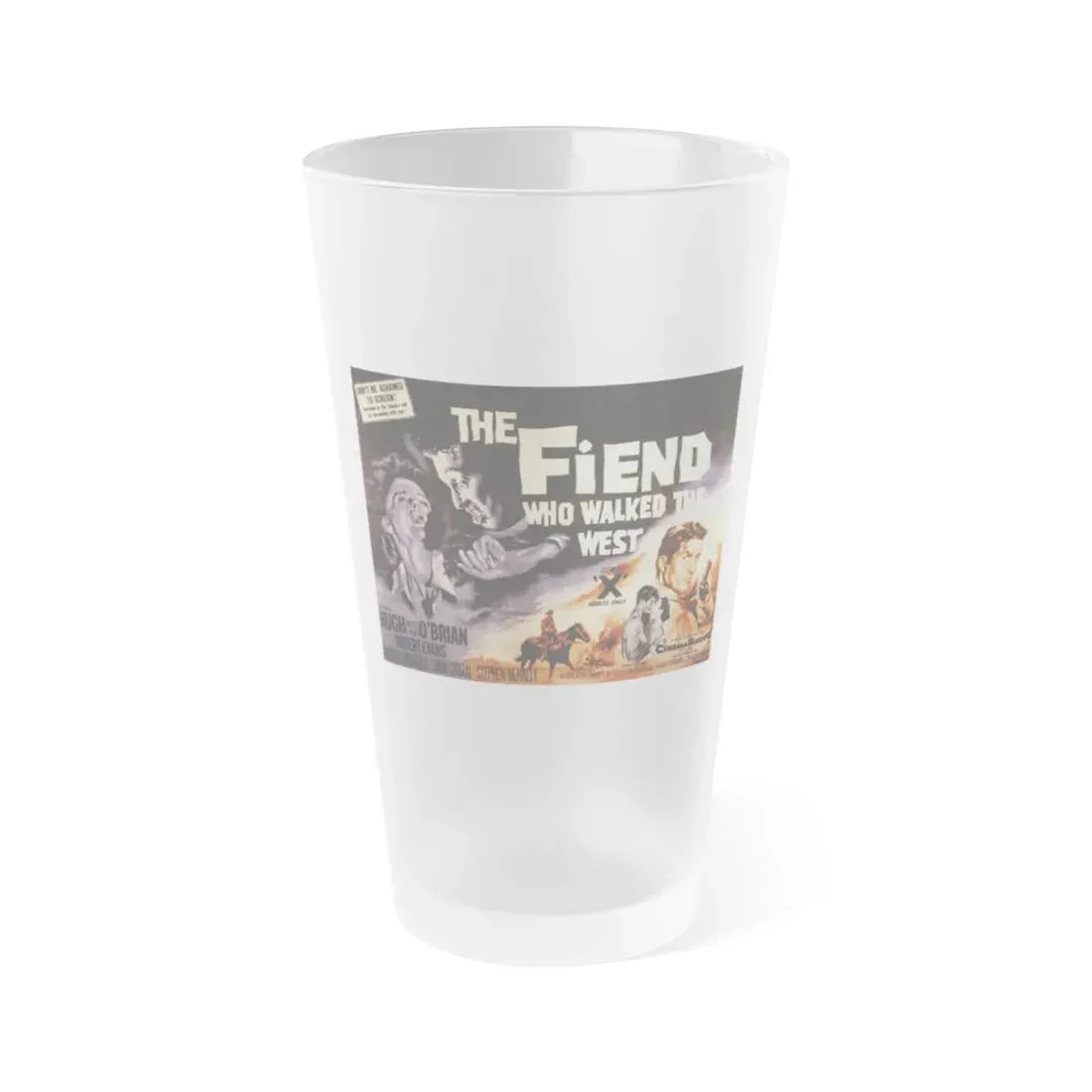 THE FIEND WHO WALKED THE WEST 1958 Movie Poster - Frosted Pint Glass 16oz 16oz Frosted - Go Mug Yourself