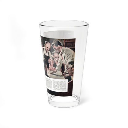 The Fifth Card, Cavalier, March 1953 (Magazine Illustration) Pint Glass 16oz-Go Mug Yourself