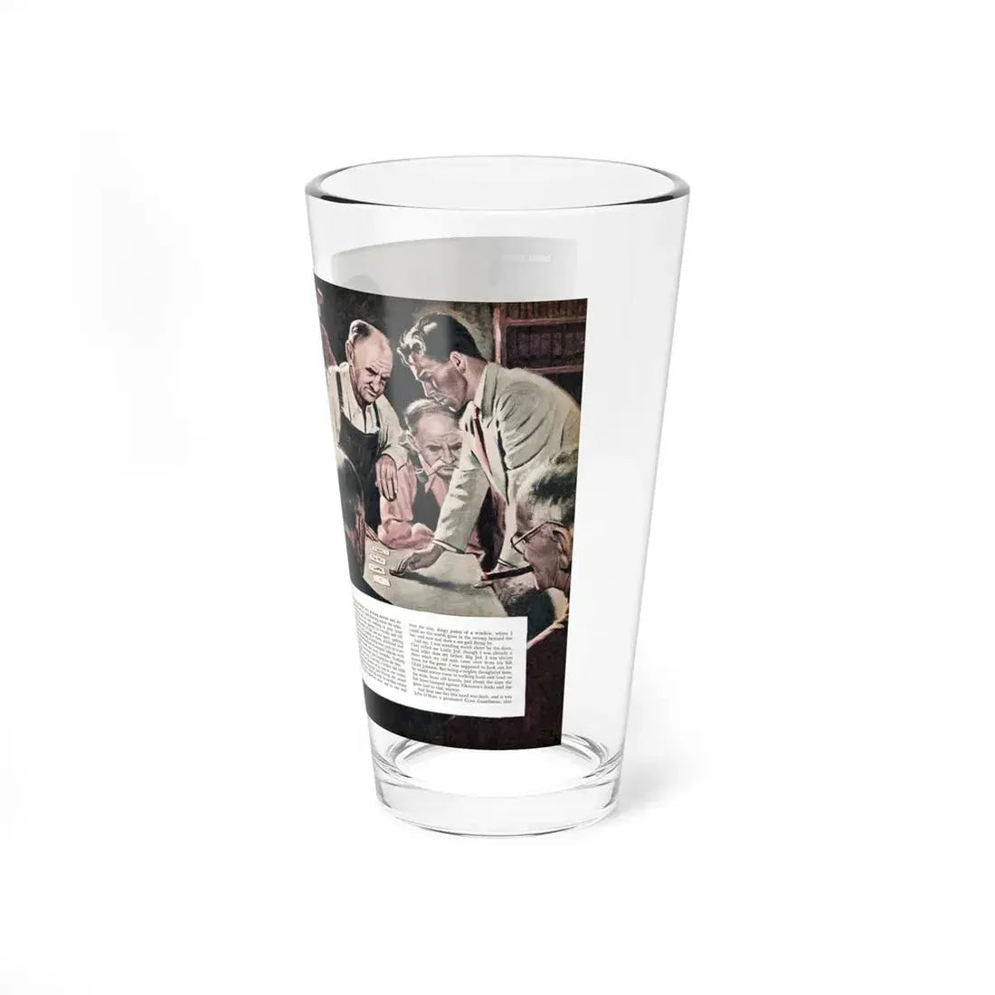The Fifth Card, Cavalier, March 1953 (Magazine Illustration) Pint Glass 16oz - Go Mug Yourself