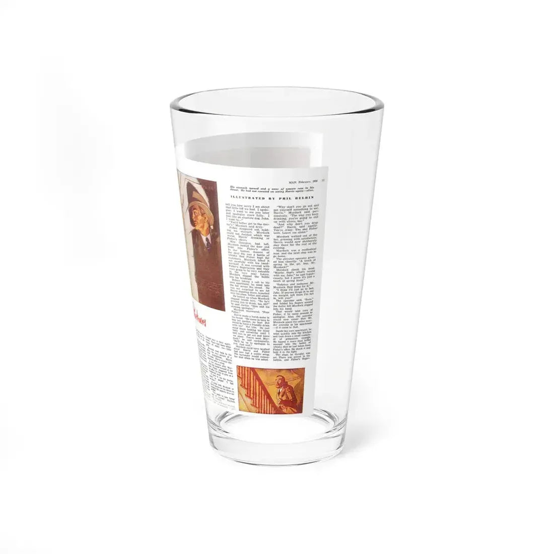 The Fighting Partners, Man Junior, Fabruary 1950 (Magazine Illustration) Pint Glass 16oz - Go Mug Yourself