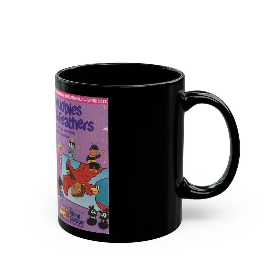THE FILLING STATION MUDPIES AND FEATHERS (VHS COVER) - Black Coffee Mug - Go Mug Yourself