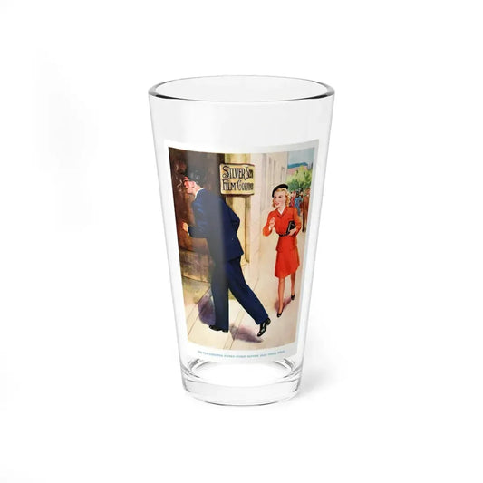 the film director passed inside before joan could speak (Magazine Illustration) Pint Glass 16oz 16oz - Go Mug Yourself