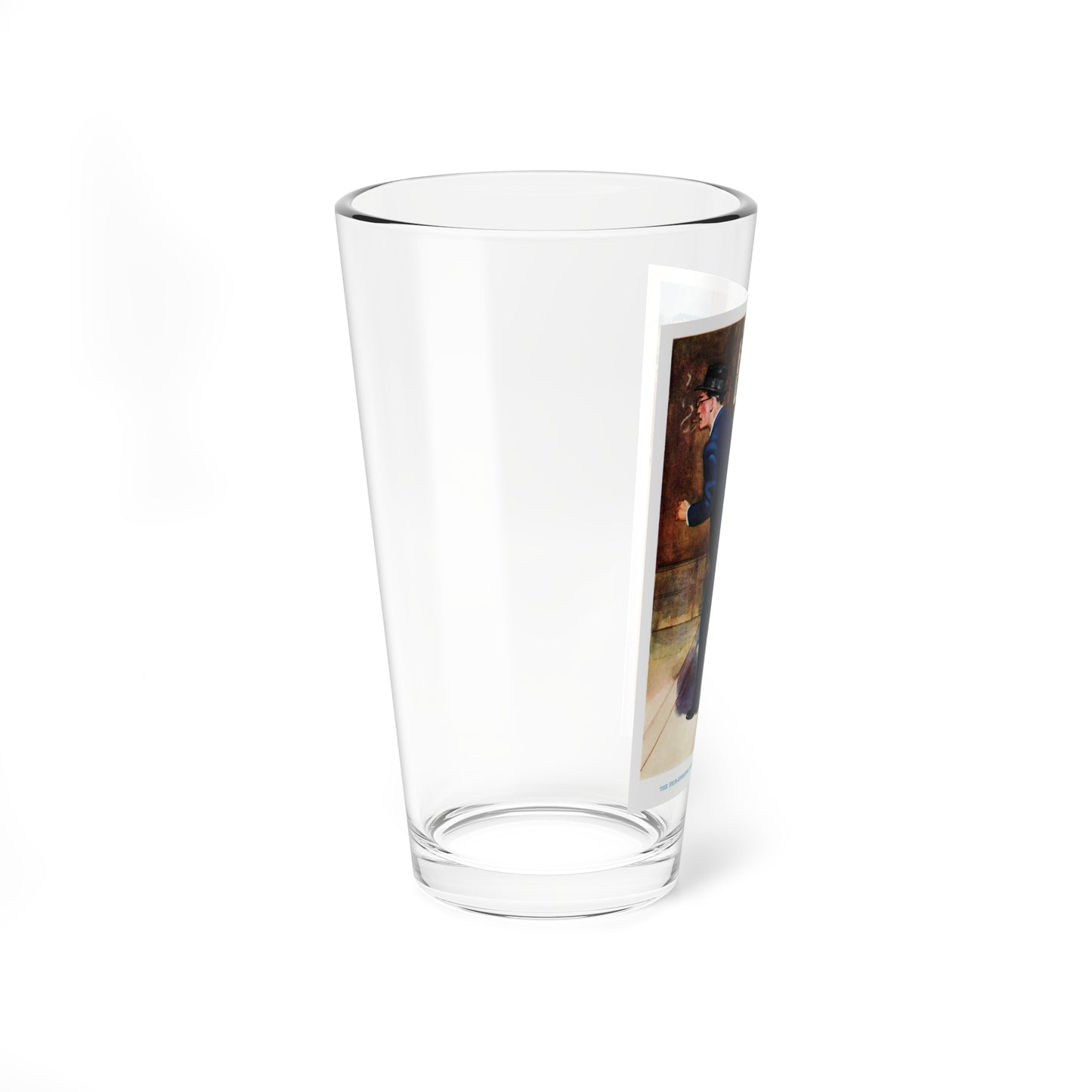 the film director passed inside before joan could speak (Magazine Illustration) Pint Glass 16oz-Go Mug Yourself