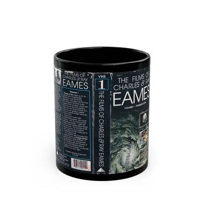 THE FILMS OF CHARLES AND RAY EAMES VOLUME 1 POWERS OF TEN (VHS COVER) - Black Coffee Mug 11oz - Go Mug Yourself