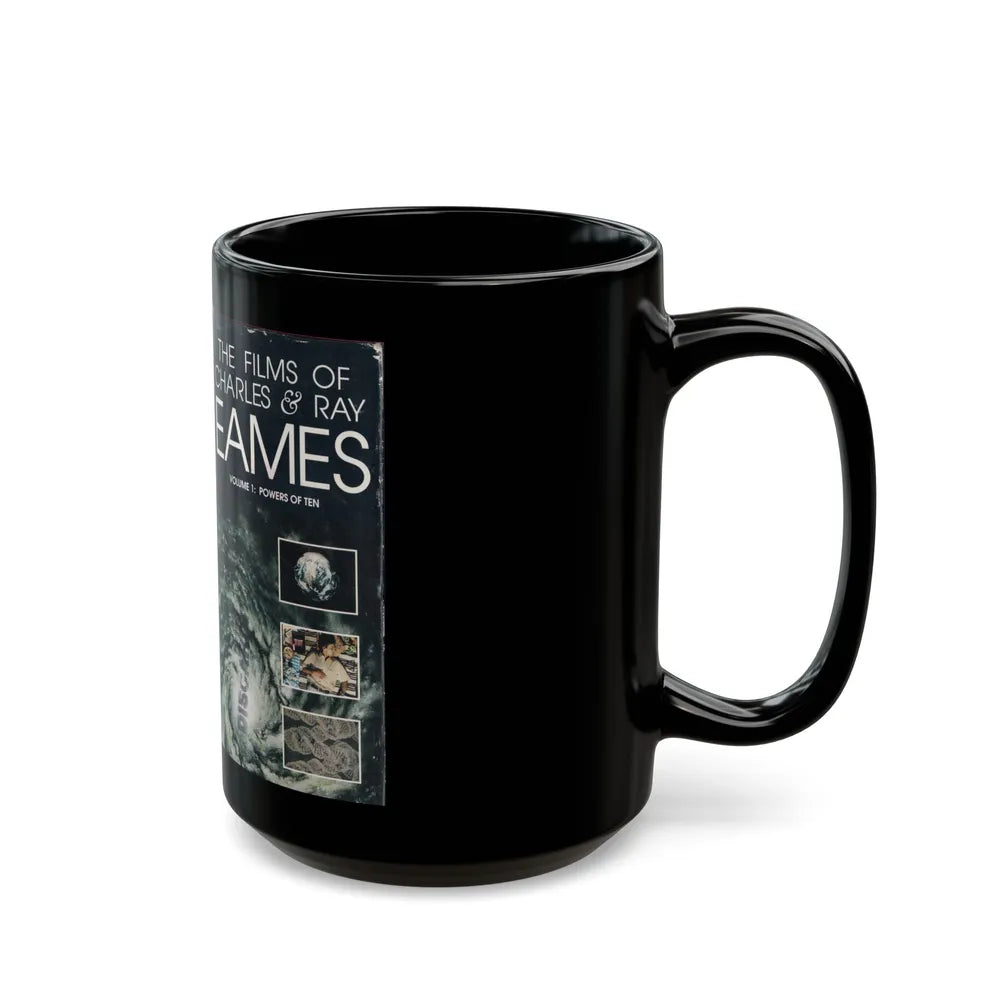 THE FILMS OF CHARLES AND RAY EAMES VOLUME 1 POWERS OF TEN (VHS COVER) - Black Coffee Mug-Go Mug Yourself