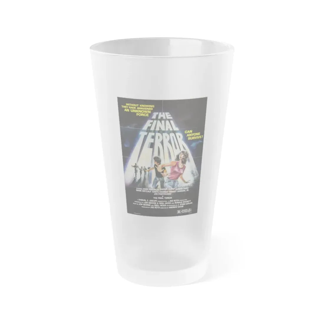 THE FINAL TERROR 1983 Movie Poster - Frosted Pint Glass 16oz 16oz Frosted - Go Mug Yourself