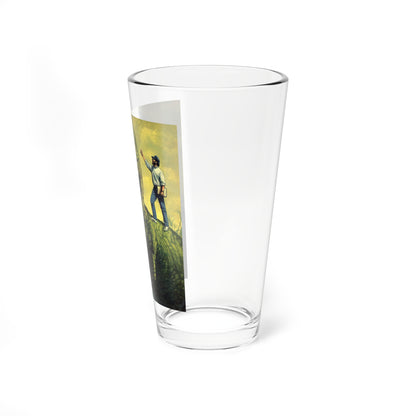 The First Action Hero, Velociraptor illustration, Esquire, July 1993 (Magazine Illustration) Pint Glass 16oz-Go Mug Yourself