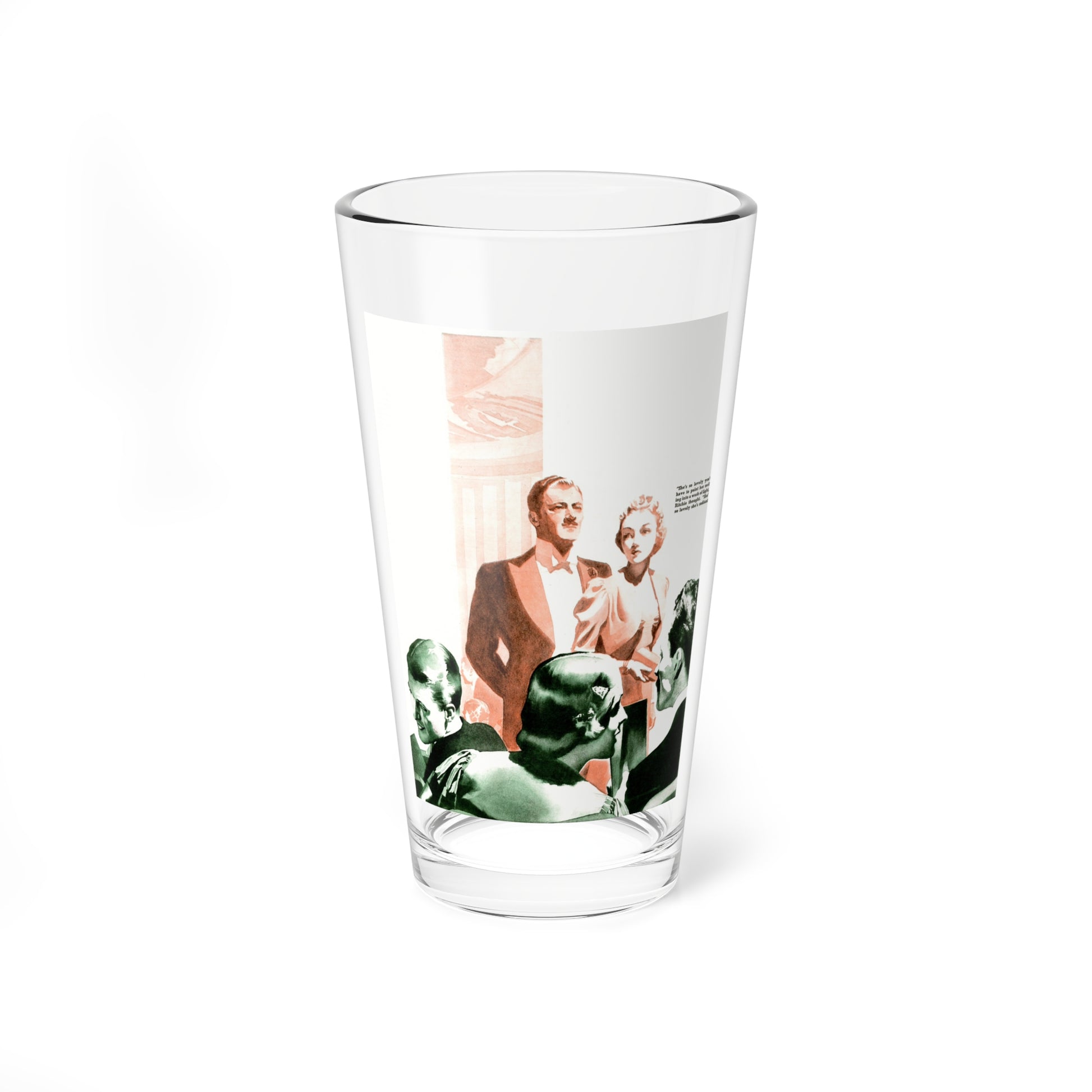 The First Mrs. Baker, 1937 (Magazine Illustration) Pint Glass 16oz-16oz-Go Mug Yourself