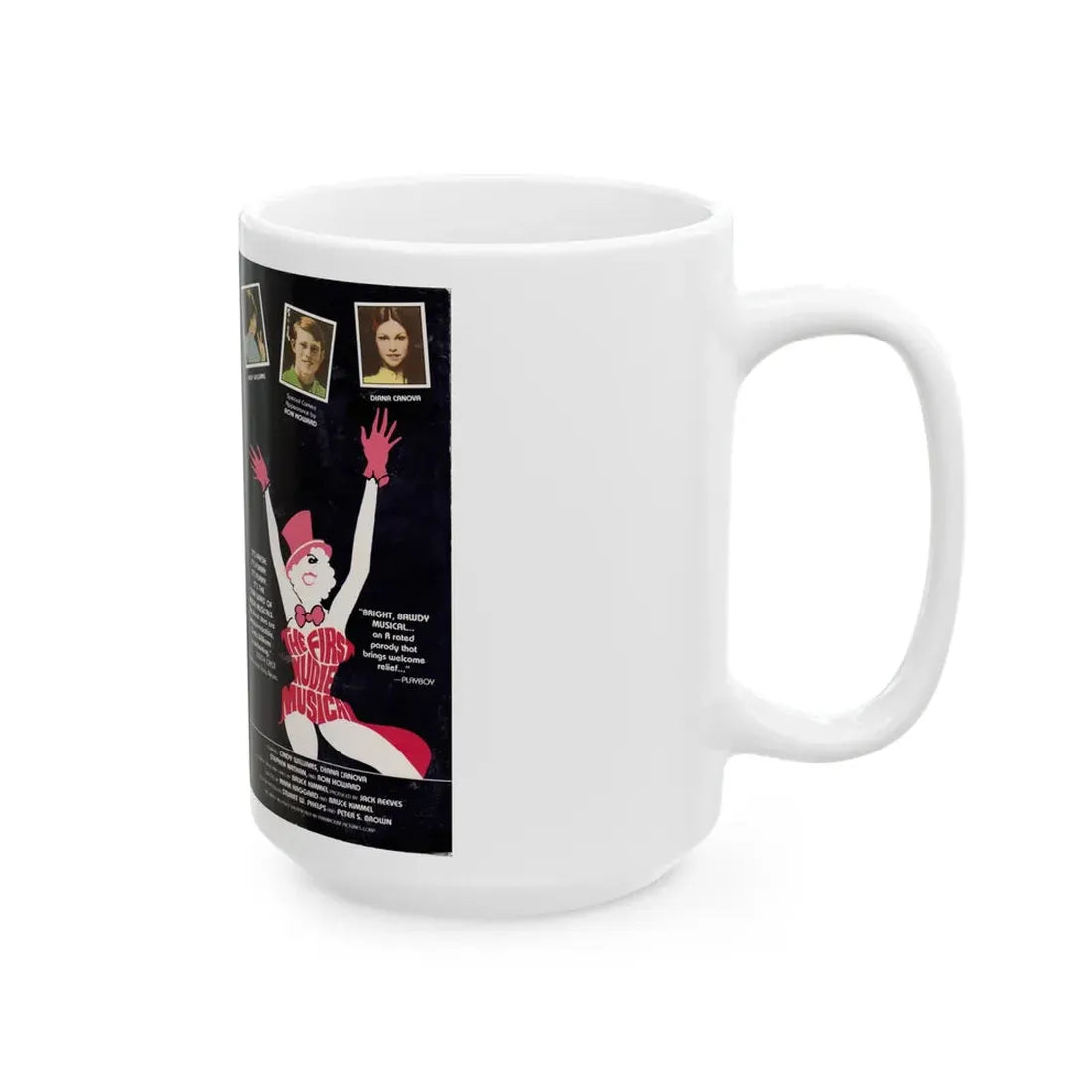 THE FIRST NUDIE MUSICAL (VHS COVER) - White Coffee Mug - Go Mug Yourself
