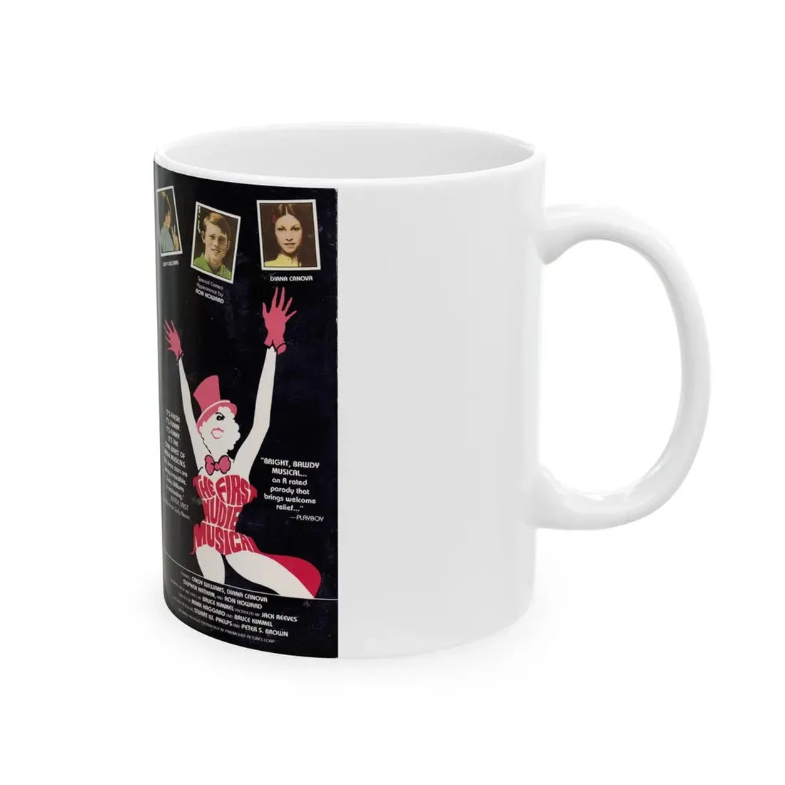 THE FIRST NUDIE MUSICAL (VHS COVER) - White Coffee Mug - Go Mug Yourself