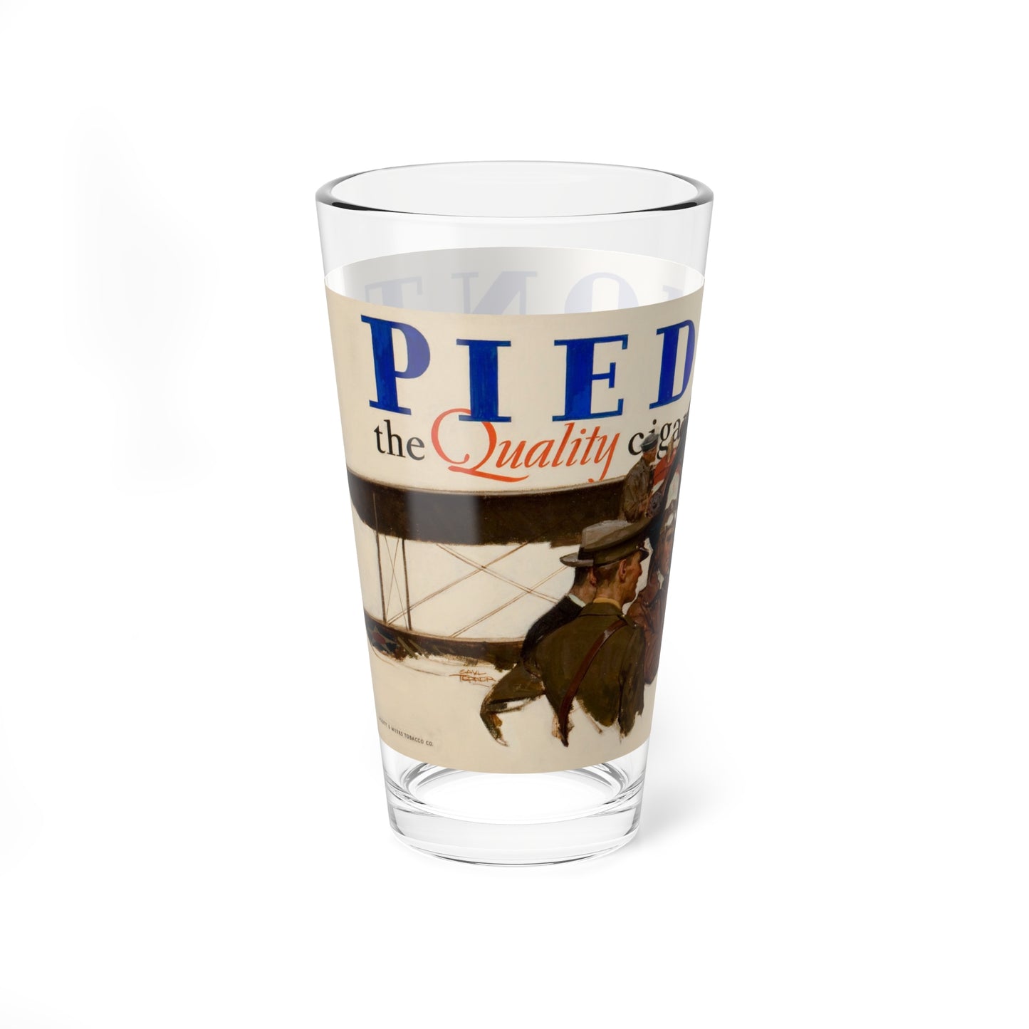 The First Thing they Ask For, Piedmont Cigarettes advertisement (Magazine Illustration) Pint Glass 16oz-Go Mug Yourself