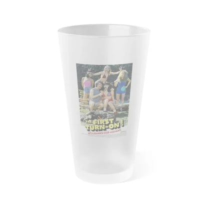 THE FIRST TURN-ON 1983 Movie Poster - Frosted Pint Glass 16oz 16oz Frosted - Go Mug Yourself