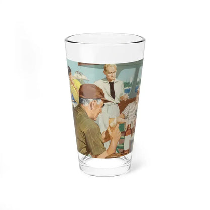 The Fishing Trip, beverage advertisement (Magazine Illustration) Pint Glass 16oz 16oz - Go Mug Yourself