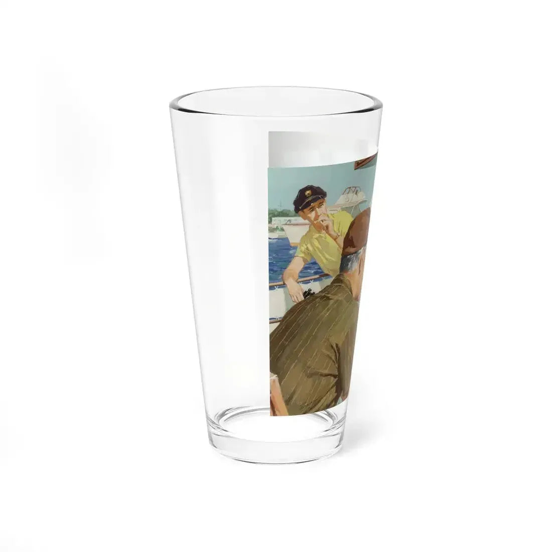 The Fishing Trip, beverage advertisement (Magazine Illustration) Pint Glass 16oz - Go Mug Yourself
