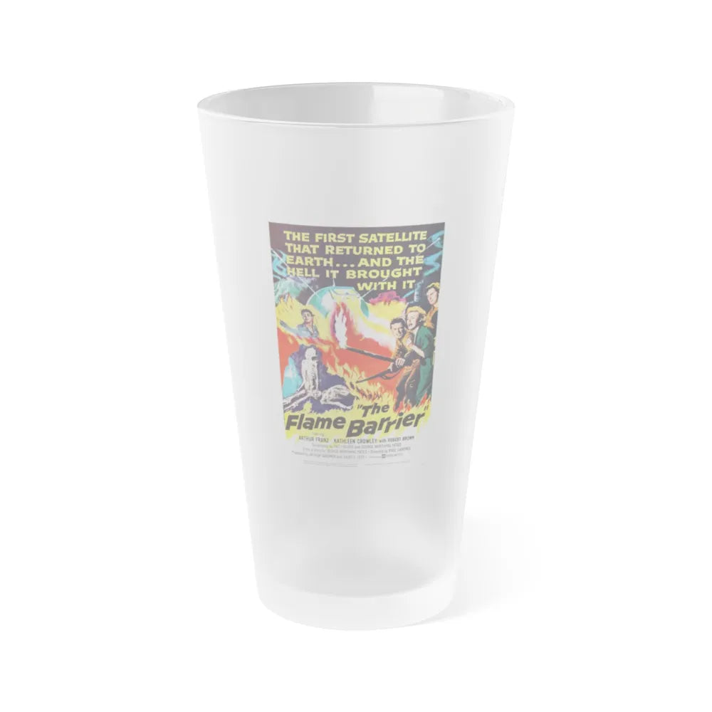 THE FLAME BARRIER 1958 Movie Poster - Frosted Pint Glass 16oz-16oz-Frosted-Go Mug Yourself