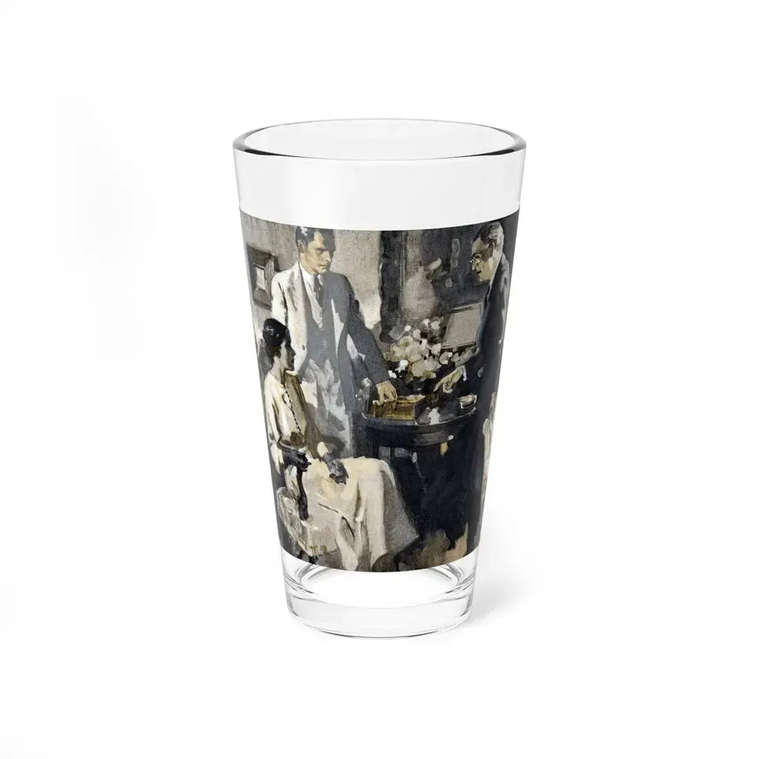 The Flaming Gahagans (Pt. 3-2), Ladies' Home Journal, April 1933 (Magazine Illustration) Pint Glass 16oz 16oz - Go Mug Yourself