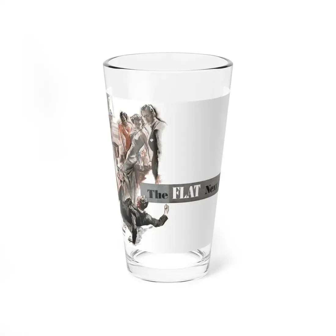 The Flat Next Door (1), Cosmopolitan, August 1937 (Magazine Illustration) Pint Glass 16oz 16oz - Go Mug Yourself