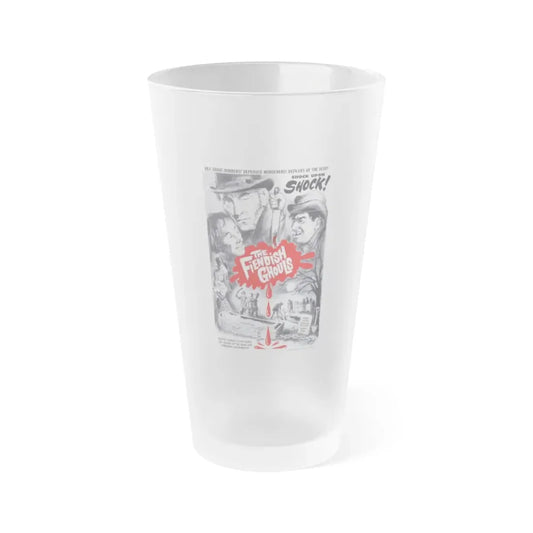 THE FLESH AND THE FIENDS 1960 Movie Poster - Frosted Pint Glass 16oz 16oz Frosted - Go Mug Yourself