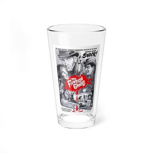 THE FLESH AND THE FIENDS 1960 Movie Poster - Pint Glass 16oz 16oz - Go Mug Yourself