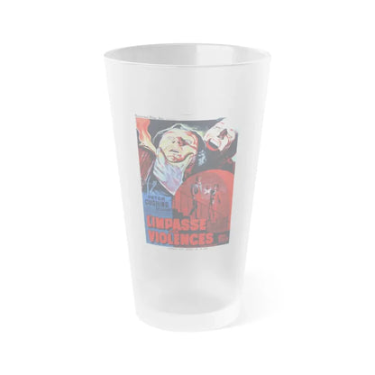 THE FLESH AND THE FIENDS (FRENCH) 1960 Movie Poster - Frosted Pint Glass 16oz 16oz Frosted - Go Mug Yourself
