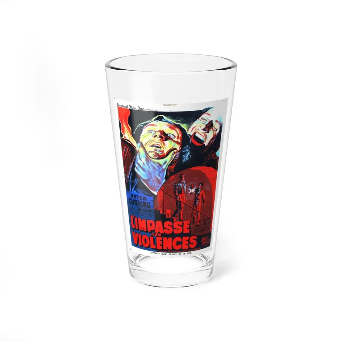 THE FLESH AND THE FIENDS (FRENCH) 1960 Movie Poster - Pint Glass 16oz 16oz - Go Mug Yourself