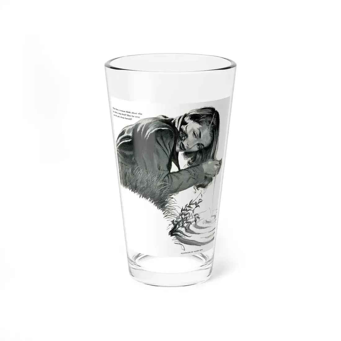 The Flight (Pt. 2), Good Housekeeping, April 1949 (Magazine Illustration) Pint Glass 16oz 16oz - Go Mug Yourself