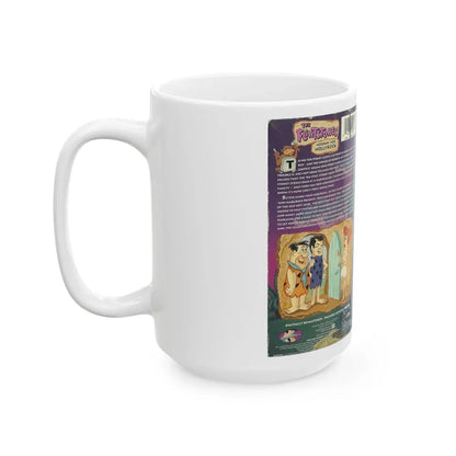 THE FLINTSTONES HOORAY FOR HOLLYROCK (VHS COVER) - White Coffee Mug - Go Mug Yourself