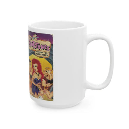 THE FLINTSTONES HOORAY FOR HOLLYROCK (VHS COVER) - White Coffee Mug-Go Mug Yourself