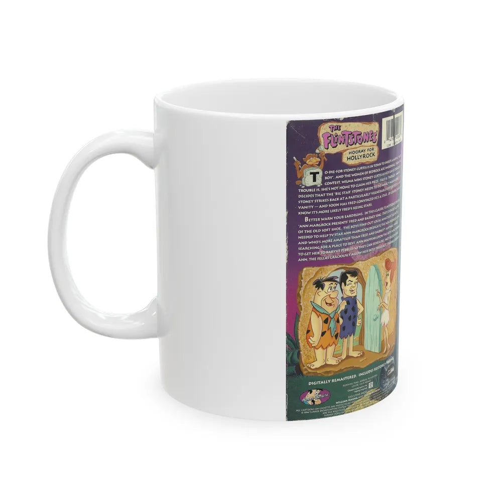 THE FLINTSTONES HOORAY FOR HOLLYROCK (VHS COVER) - White Coffee Mug-Go Mug Yourself