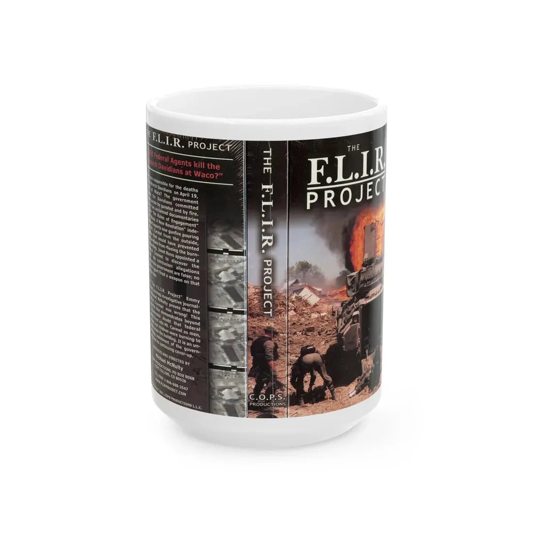 THE FLIR PROJECT (VHS COVER) - White Coffee Mug 15oz - Go Mug Yourself