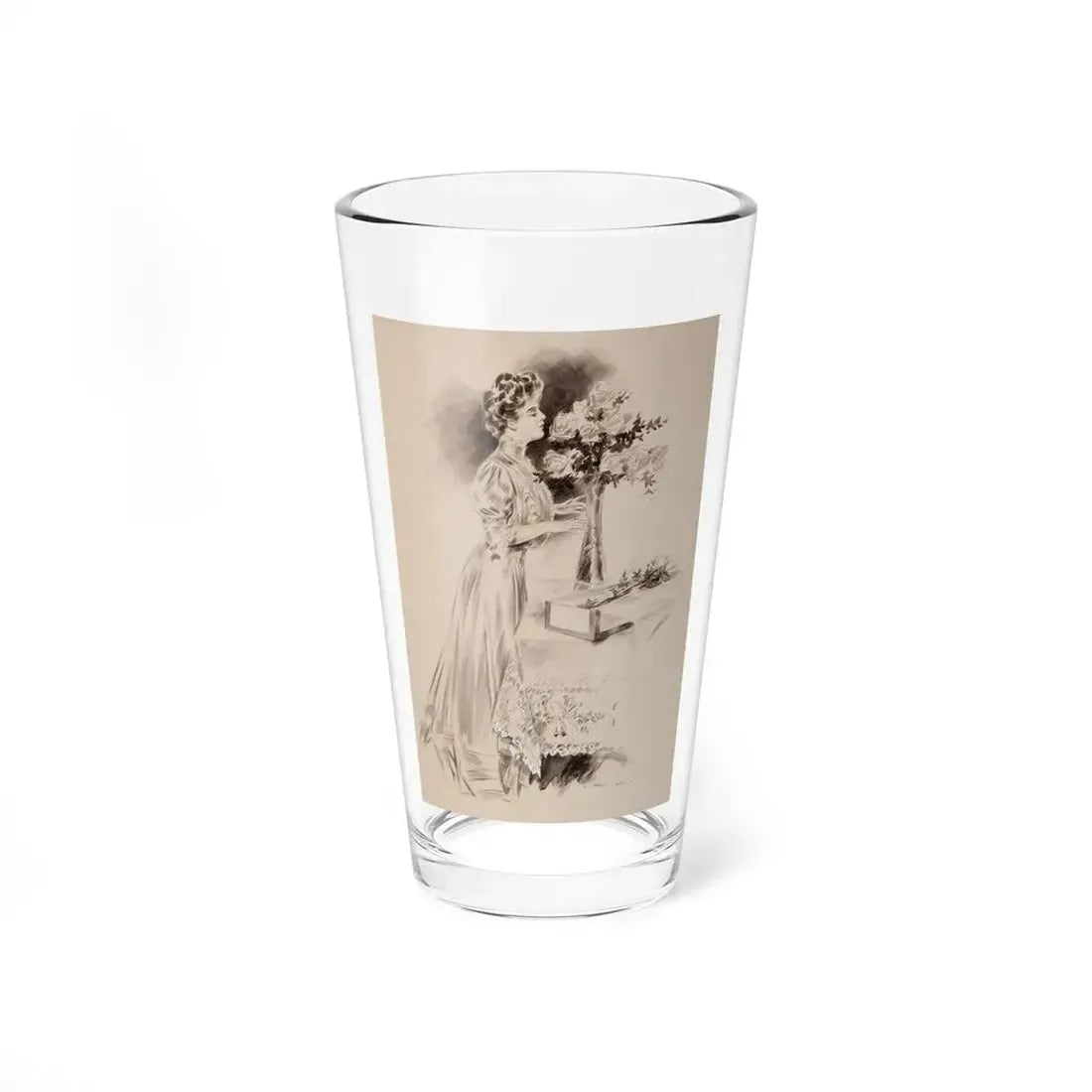 The Flower Arrangement (Magazine Illustration) Pint Glass 16oz 16oz - Go Mug Yourself