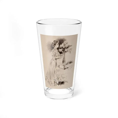The Flower Arrangement (Magazine Illustration) Pint Glass 16oz 16oz - Go Mug Yourself