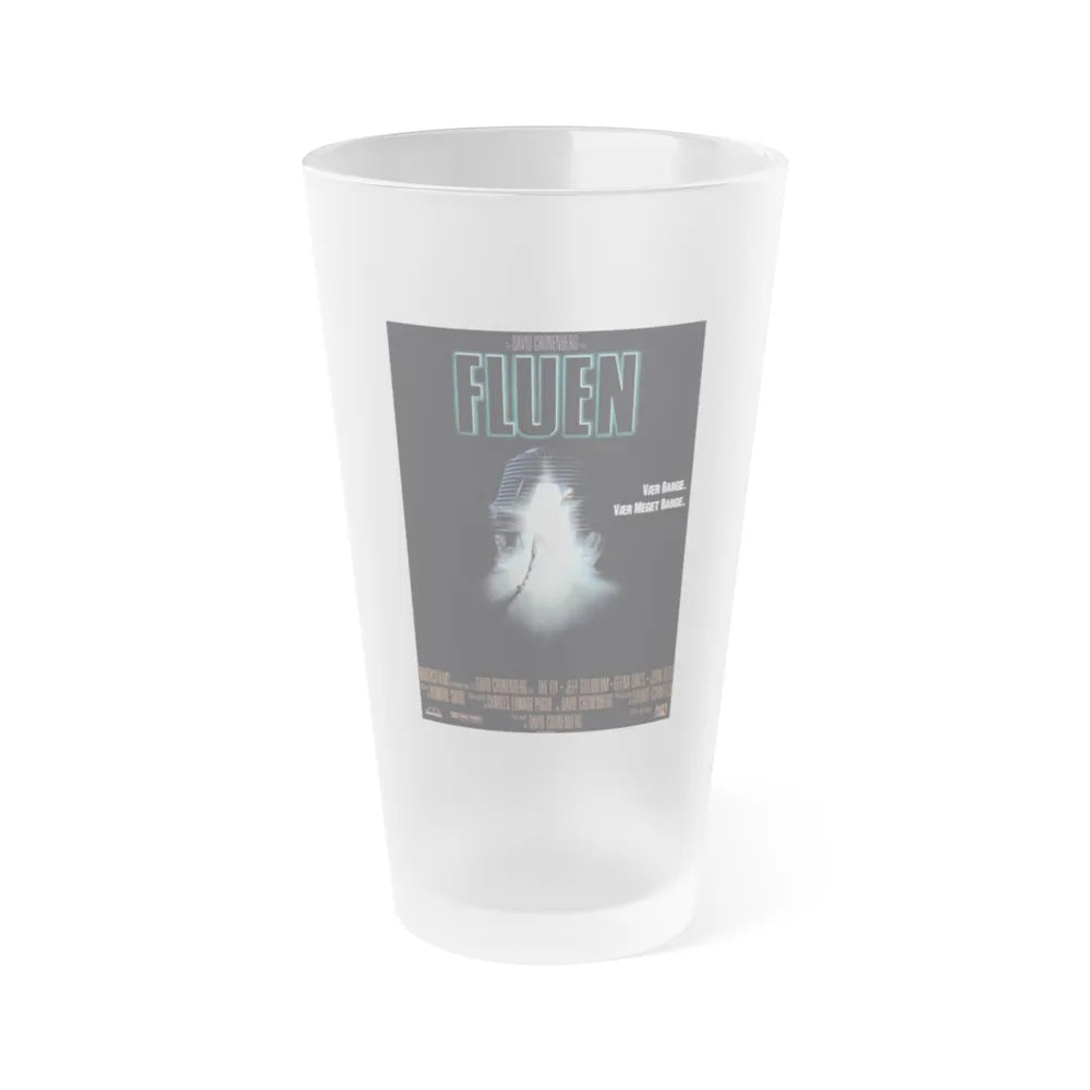 THE FLY (DANISH) 1986 Movie Poster - Frosted Pint Glass 16oz-16oz-Frosted-Go Mug Yourself