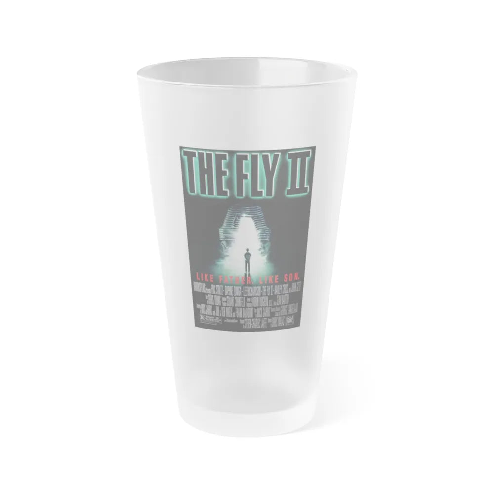 THE FLY II 1989 Movie Poster - Frosted Pint Glass 16oz-16oz-Frosted-Go Mug Yourself