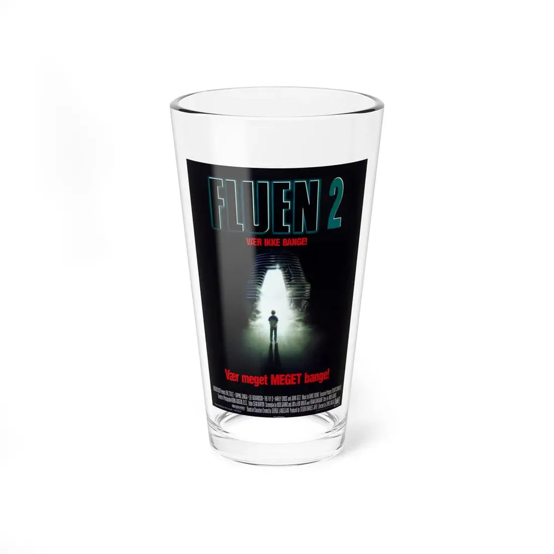 THE FLY II (DANISH) 1989 Movie Poster - Pint Glass 16oz 16oz - Go Mug Yourself