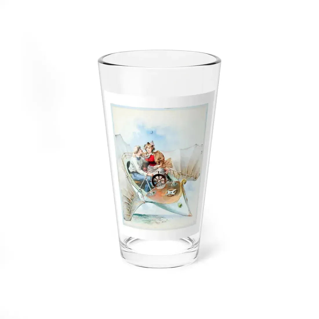 The Flying Machine, magazine cover, 1895 (Magazine Illustration) Pint Glass 16oz 16oz - Go Mug Yourself