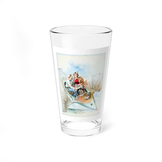The Flying Machine, magazine cover, 1895 (Magazine Illustration) Pint Glass 16oz 16oz - Go Mug Yourself