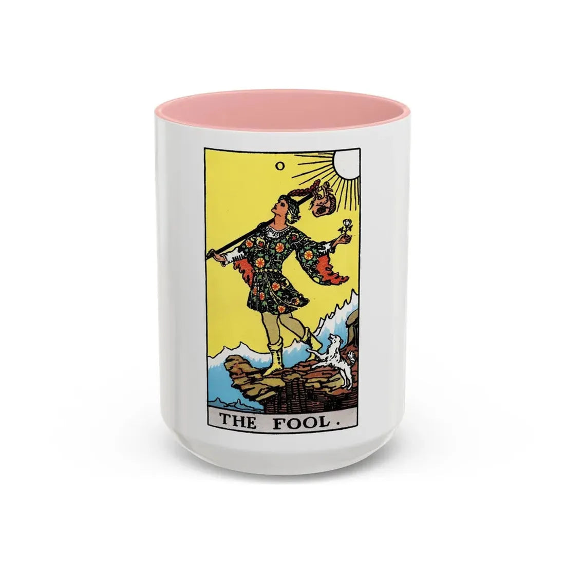 The Fool (Tarot Card) Accent Coffee Mug 15oz Pink - Go Mug Yourself