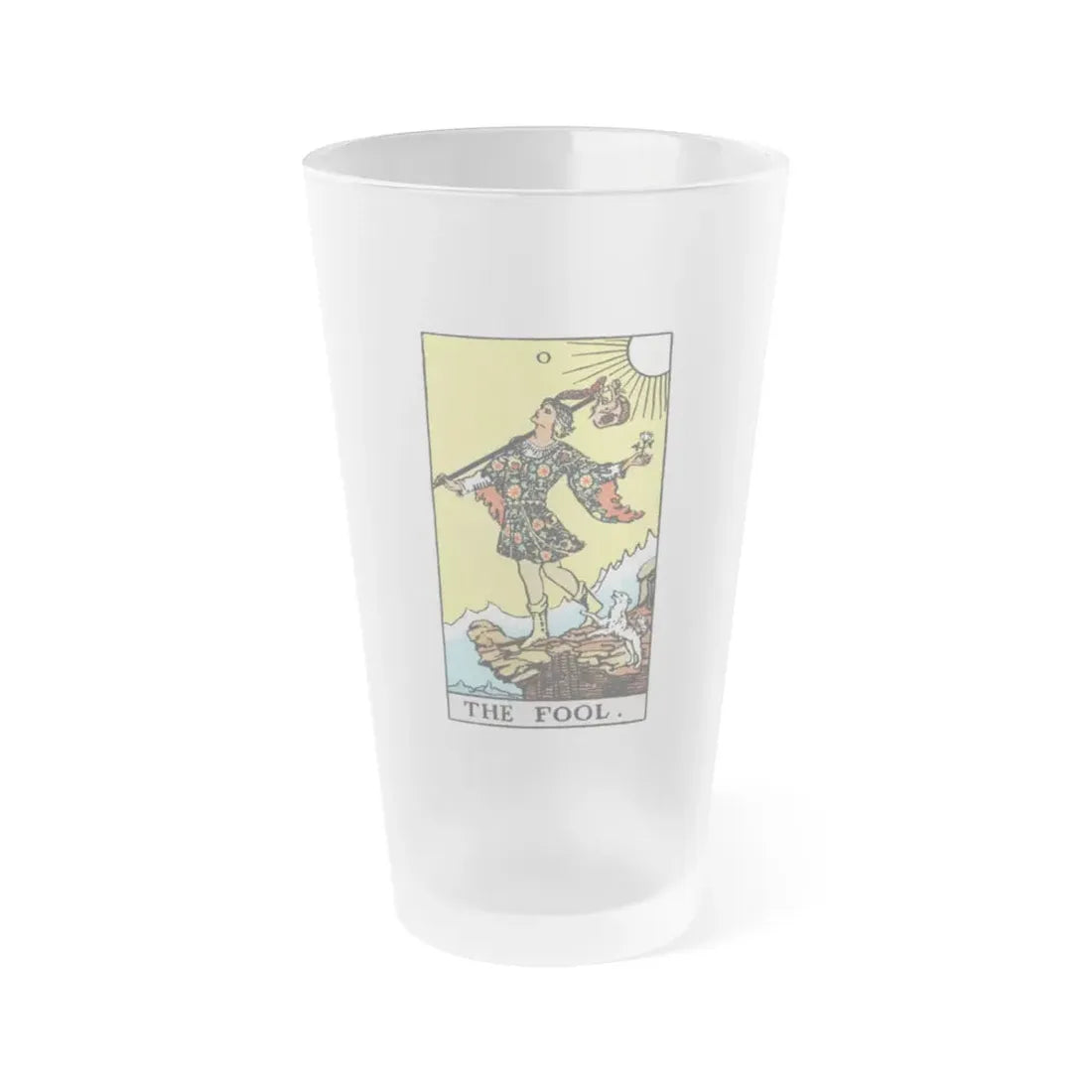 The Fool (Tarot Card) Frosted Pint Glass 16oz Default Title - Go Mug Yourself