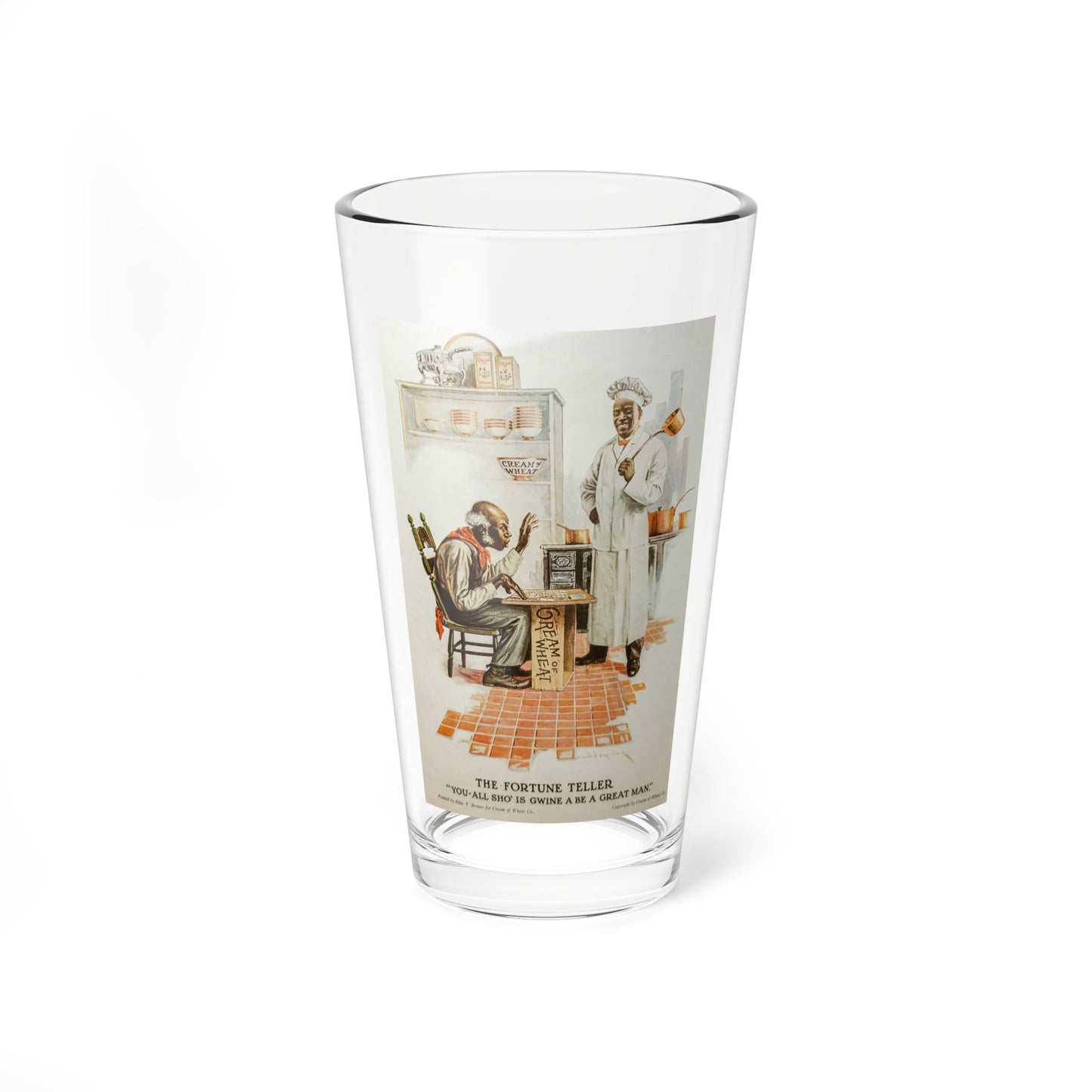 The Fortune Teller, The Ladies Home Journal, March 1922 (Magazine Illustration) Pint Glass 16oz-16oz-Go Mug Yourself