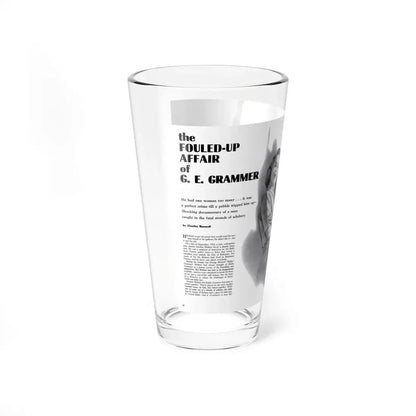 The Fouled-Up Affair of G.E. Grammer, Men magazine, November 1957 (Magazine Illustration) Pint Glass 16oz - Go Mug Yourself