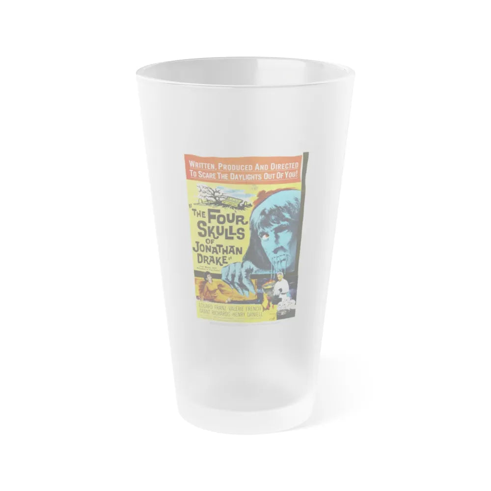 THE FOUR SKULLS OF JONATHAN DRAKE 1959 Movie Poster - Frosted Pint Glass 16oz-Go Mug Yourself