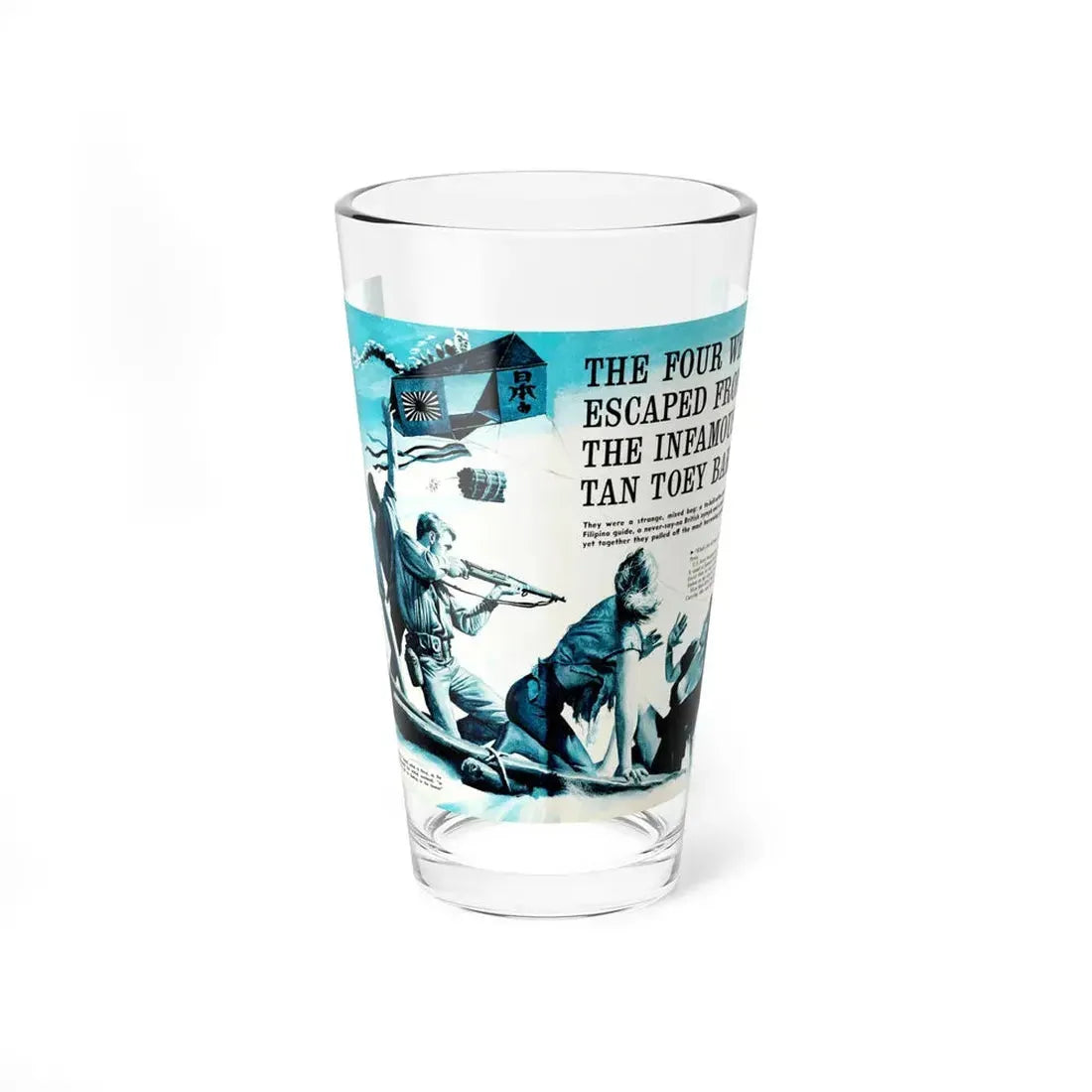 The Four Who Escaped From The Infamous Tan Toey Barracks, Male, January 1961 (Magazine Illustration) Pint Glass 16oz 16oz - Go Mug Yourself
