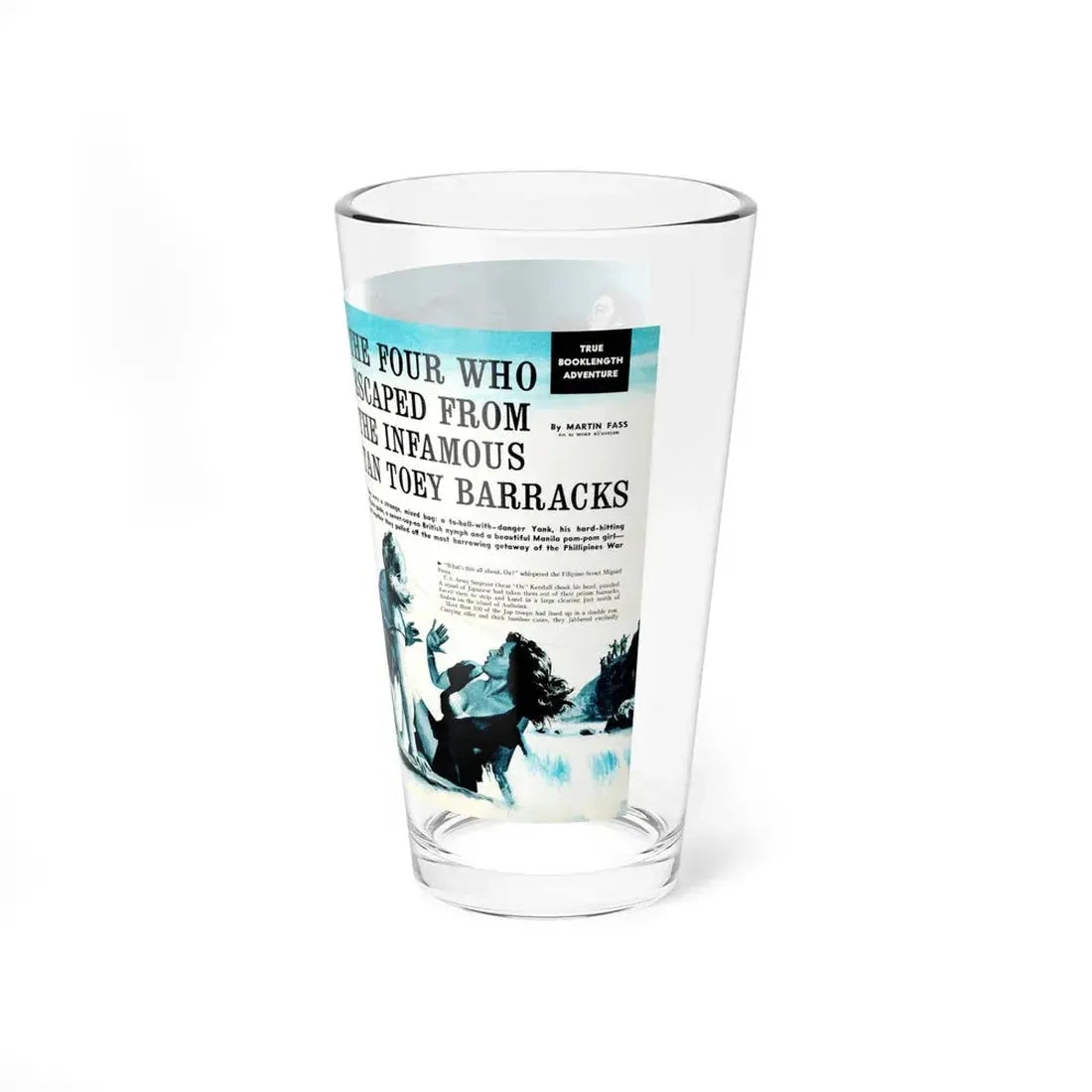 The Four Who Escaped From The Infamous Tan Toey Barracks, Male, January 1961 (Magazine Illustration) Pint Glass 16oz - Go Mug Yourself