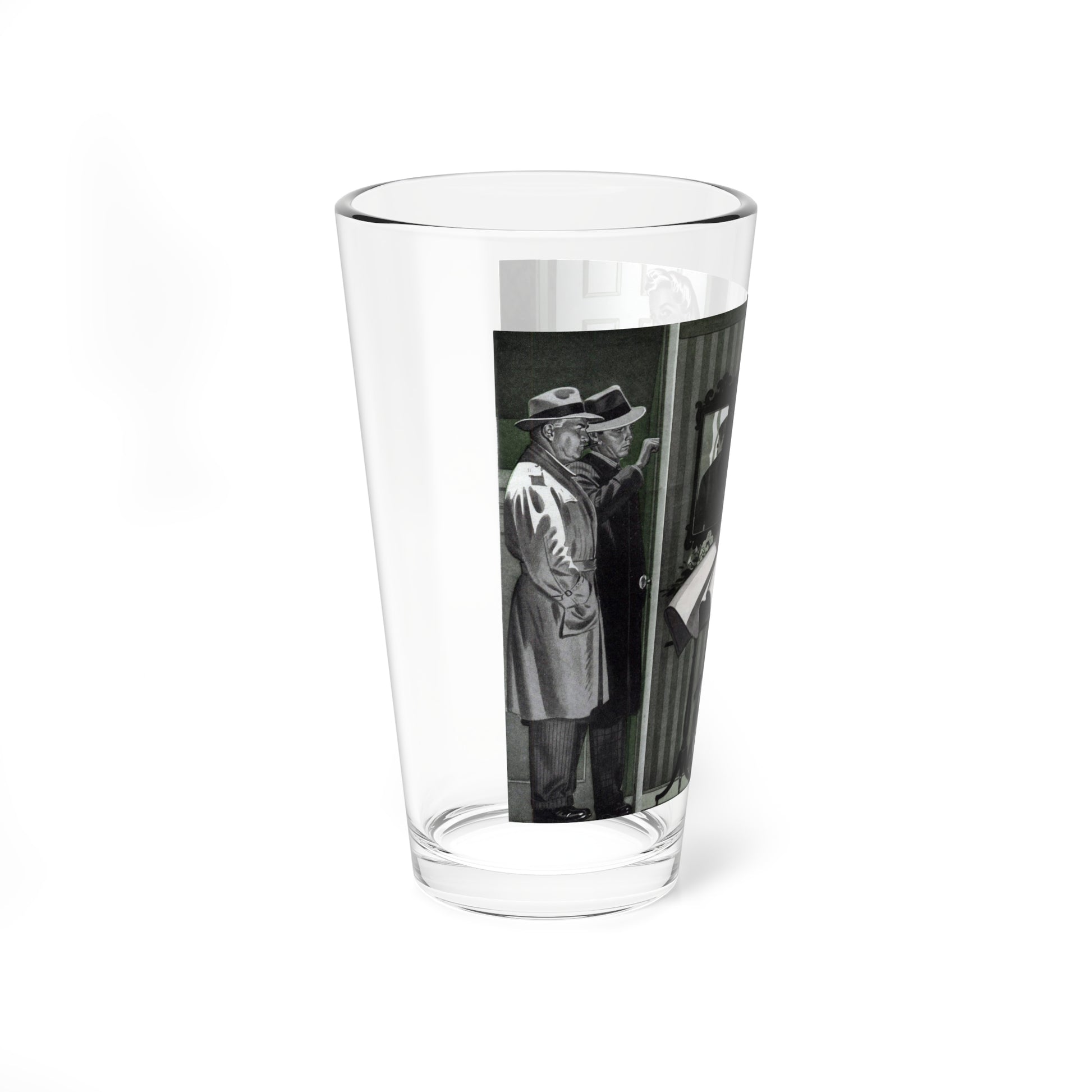 The Fourth Visitor, Cosmopolitan, August 1942 (Magazine Illustration) Pint Glass 16oz-Go Mug Yourself