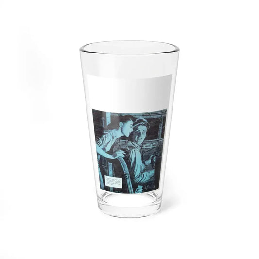 The Fragile Type, Cosmopolitan, July 1945 (Magazine Illustration) Pint Glass 16oz 16oz - Go Mug Yourself