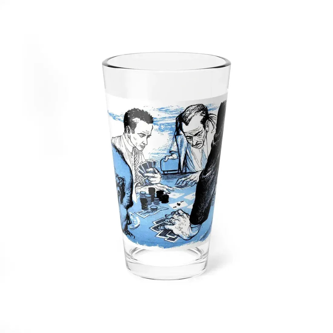 The Framed Hand, Bluebook Magazine, April 1954 (Magazine Illustration) Pint Glass 16oz 16oz - Go Mug Yourself