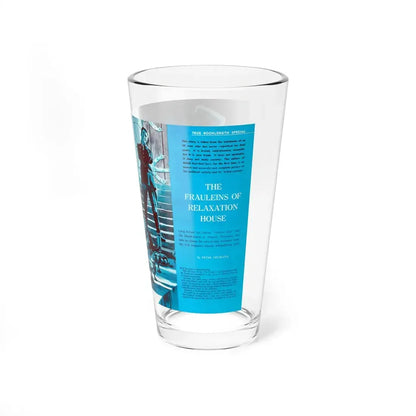 The Frauleins of Relaxation House, Male magazine, July 1959 (Magazine Illustration) Pint Glass 16oz - Go Mug Yourself