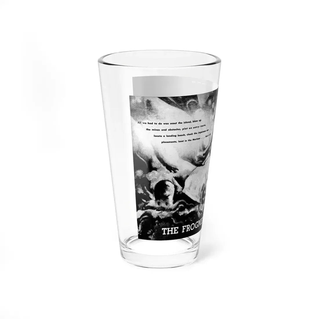 The Frogmen Of Eniwetok, Battle Cry, April 1957 (Magazine Illustration) Pint Glass 16oz - Go Mug Yourself