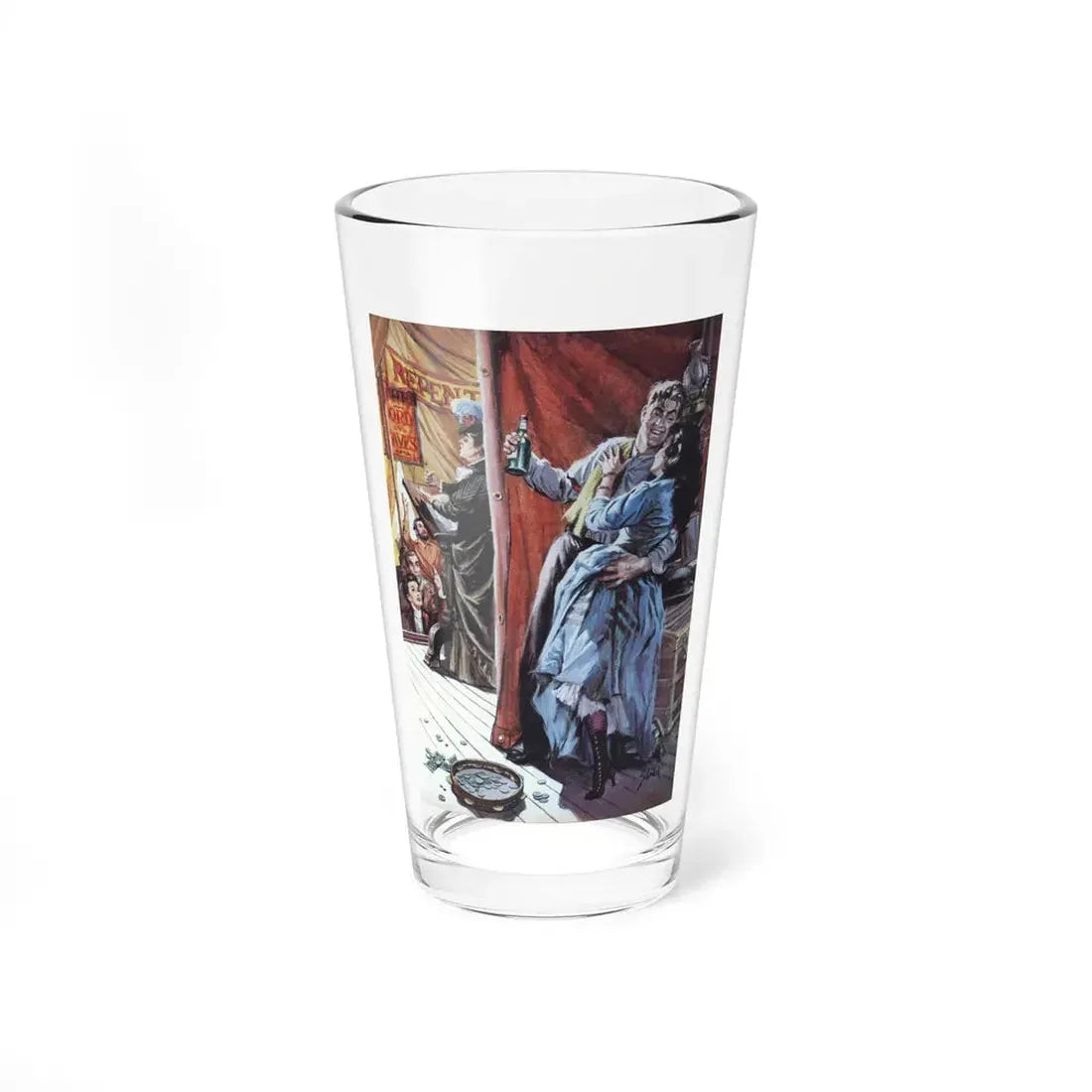 The Frolics of an Unholy Roller, Cavalier, February 1957 (Magazine Illustration) Pint Glass 16oz 16oz - Go Mug Yourself